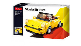 Конструктор SLUBAN M38-B1097 "Model Bricks": Машинка жовта, 290 дет 6+