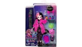 Лялька. Monster High. і аксесуари для ночівлі, лялька. Дракулаура. Pet Bat Count Fabulous, Creepover Party .4+