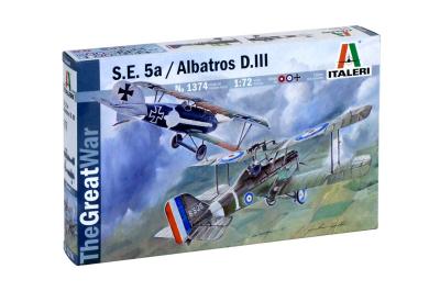 Літаr-біплан SE5a / ALBATROS D.III 1/72 1374