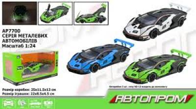 Модель автомобіля "Lamborghini" АВТОПРОМ AP7700(White) масштаб 1:24