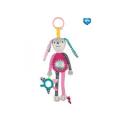 Плюшева іграшка CANPOL BABIES з брязкальцем та дзеркальними довгими вушками, 68/061 0m+